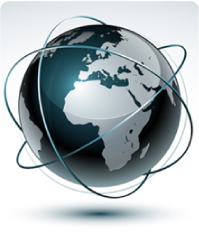 グローバルな世界規模の地球儀